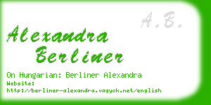 alexandra berliner business card